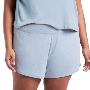 ATHLETA Light Blue Well Rested Rib Sleep Shorts